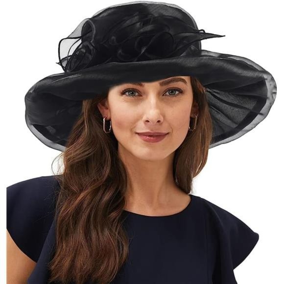 Kentucky Derby Church Dress Hat for Women S046dh-black